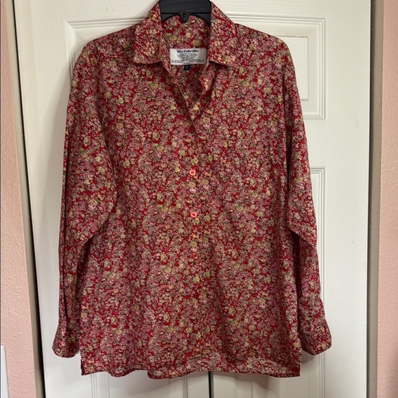 Tilley Endurables Floral Red Button-Up Shirt size XL - Picture 1 of 8